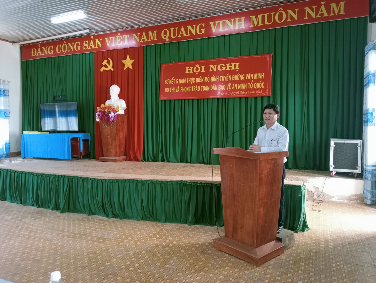 UBND thị trấn Phước An tổ chức Hội nghị sơ kết 5 năm thực hiện tiêu chí tuyến đường văn minh đô thị và cụm dân cư kiểu mẫu trên địa bàn thị trấn Phước An 