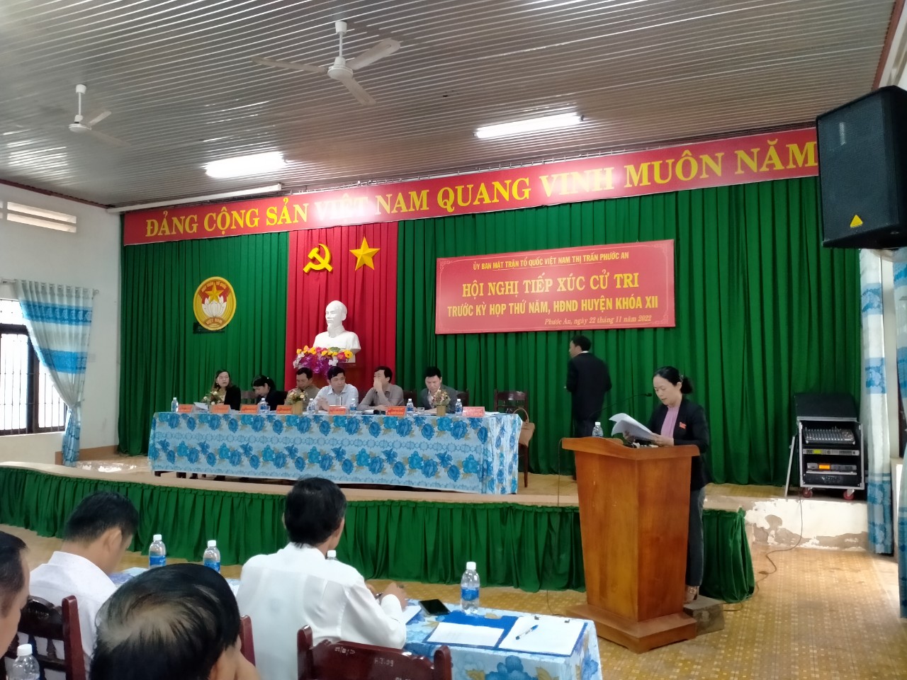 UBMTTQ Việt Nam thị trấn Phước An tổ chức Hội nghị tiếp xúc cử tri trước kỳ họp thứ năm , HĐND huyện khóa XII