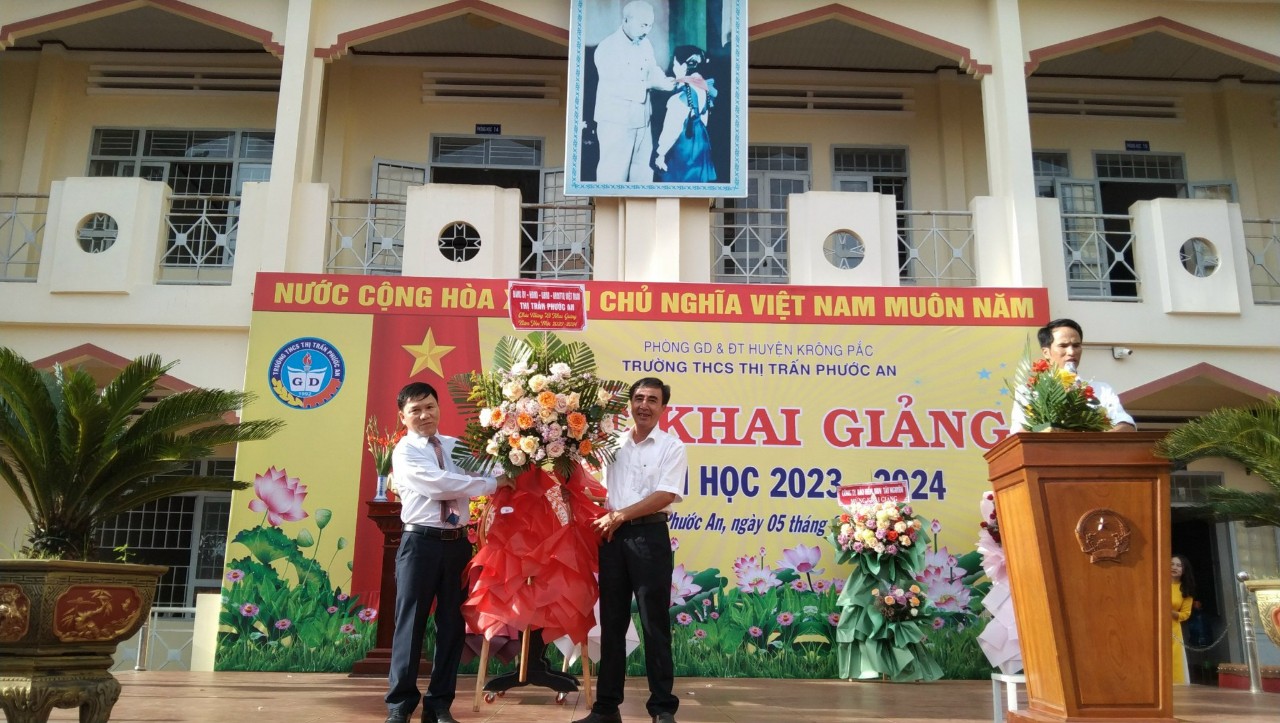 Lễ khai giảng năm học 2023 - 2024 tại các trường học trên địa bàn thị trấn Phước An