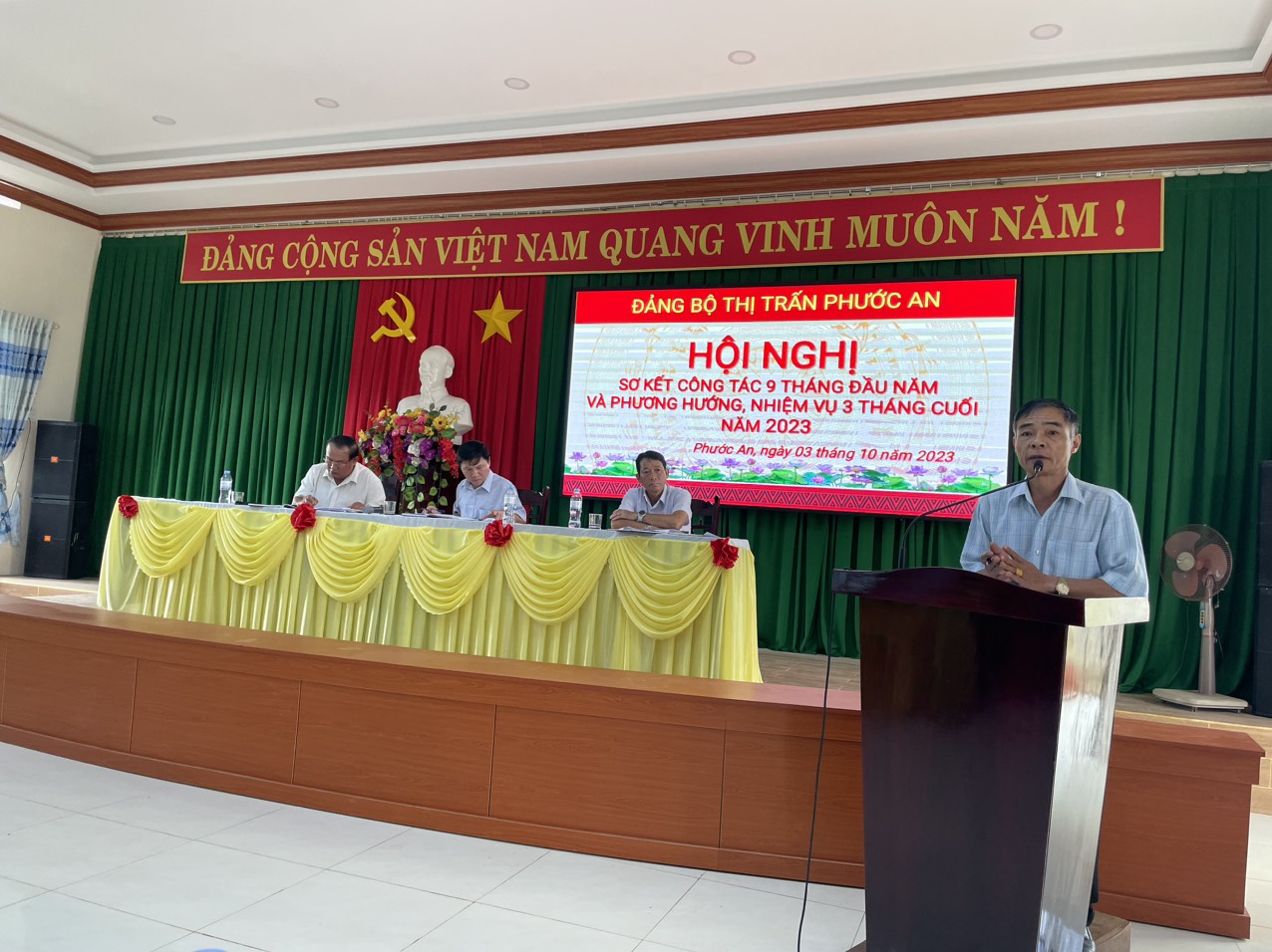 Đảng ủy thị trấn Phước An tổ chức hội nghị Sơ kết 9 tháng đầu năm 2023 và phươnghướng, nhiệm vụ 3 tháng cuối năm 2023.