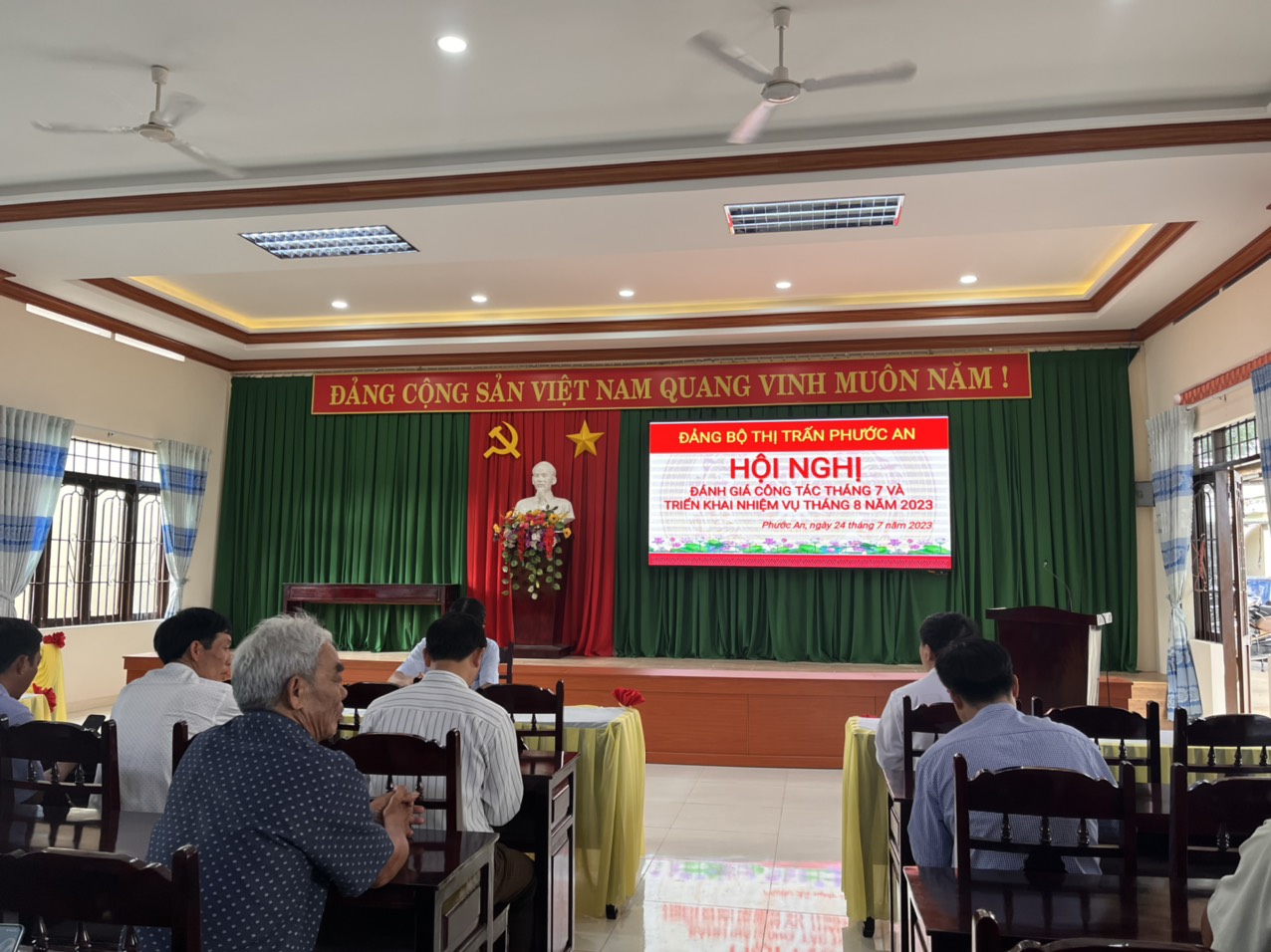Đảng bộ Thị trấn Phước An tổ chức Hội nghị Đánh giá công tác tháng 7 và triển khai nhiệm vụ tháng 8 năm 2023
