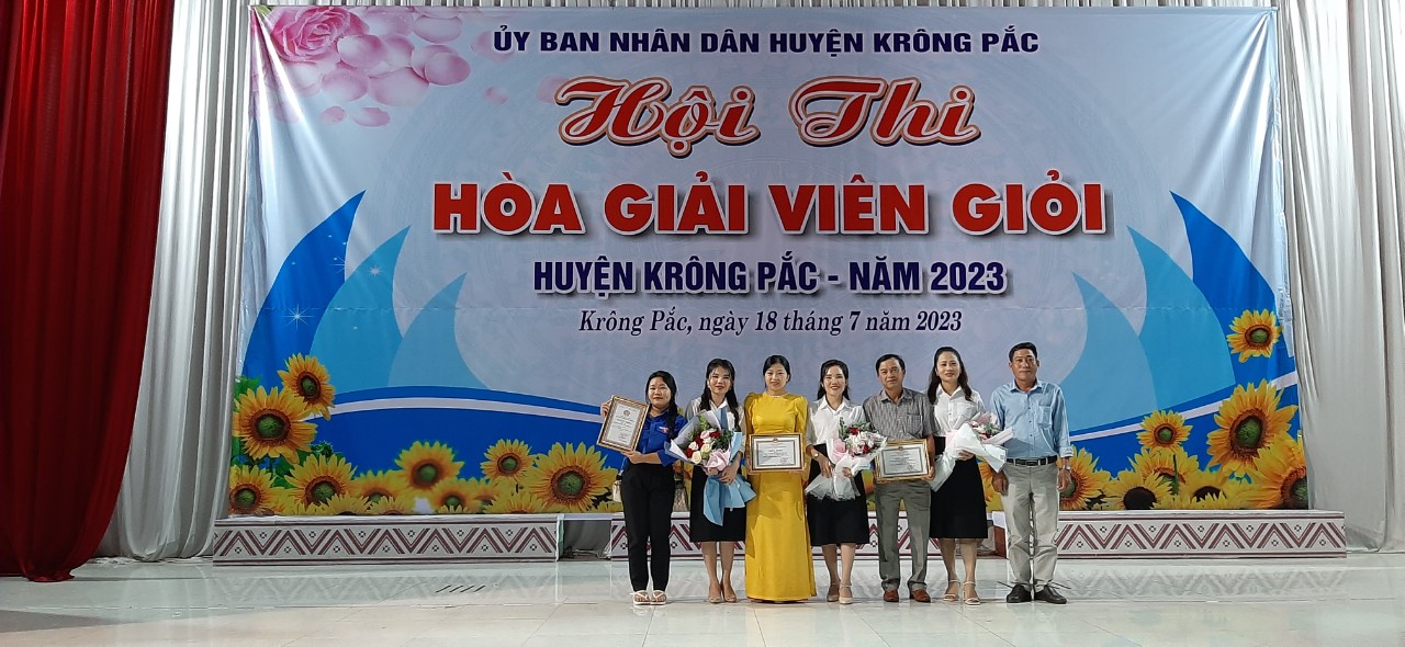 UBND thị trấn Phước An tham gia hội thi "Hòa giải viên giỏi" năm 2023 do Uỷ ban nhân dân huyện Krông Pắc  tổ chức .