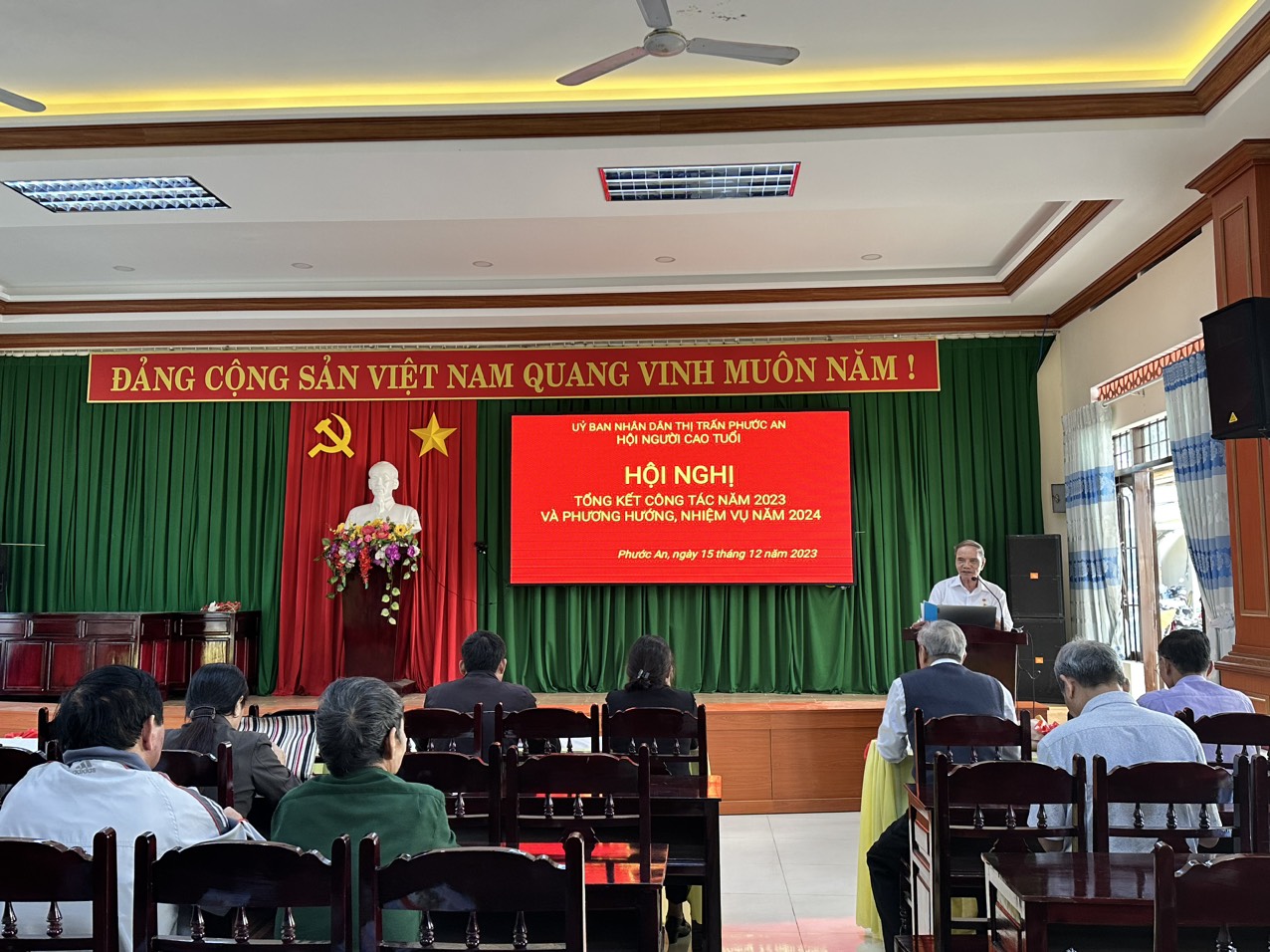 Hội Người cao tuổi thị trấn Phước An tổ chức hội nghị tổng kết công tác hội năm 2023 và phương hướng, nhiệm vụ năm 2024