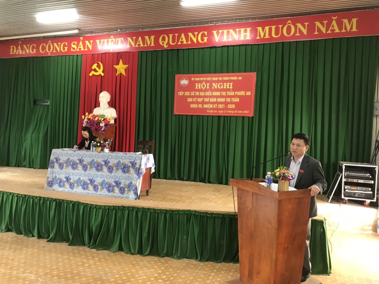 Ủy ban Mặt trận Tổ quốc Việt Nam thị trấn Phước An tổ chức Hội nghị tiếp xúc cử tri sau Kỳ họp thứ Năm HĐND thị trấn  khóa VII, nhiệm kỳ 2021-2026