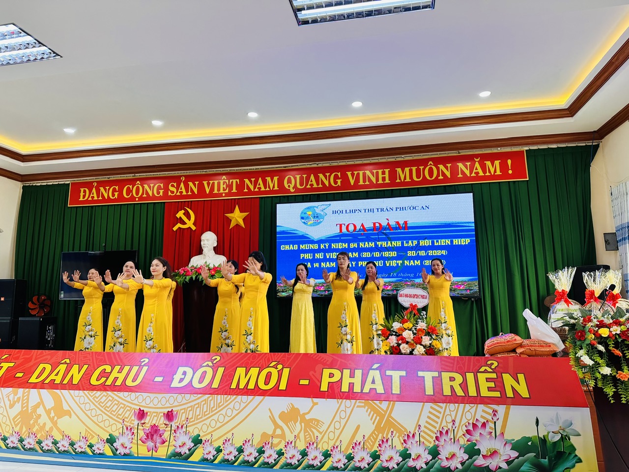 Hội Liên hiệp Phụ nữ thị trấn Phước An đã tổ chức Chương trình tọa đàm kỷ niệm 94 năm Ngày ngày thành lập Hội LHPN Việt Nam (20/10/1930 – 20/10/2024) và 14 năm ngày phụ nữ Việt Nam ( 20/10)