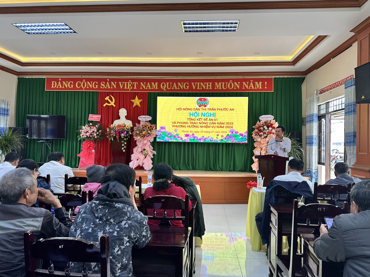 Hội Nông dân thị trấn Phước An tổ chức Hội nghị tổng kết  đề án 61 và phong trào Nông dân năm 2023, triển khai phương hướng, nhiệm vụ năm 2024.