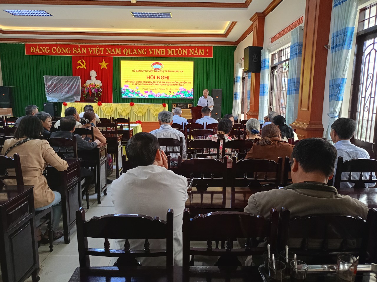 Ủy ban Mặt trận Tổ quốc thị trấn Phước An tổ chức Hội nghị tổng kết công tác  năm 2023 và phương hướng, nhiệm vụ, chương trình phối hợp hành động năm 2024