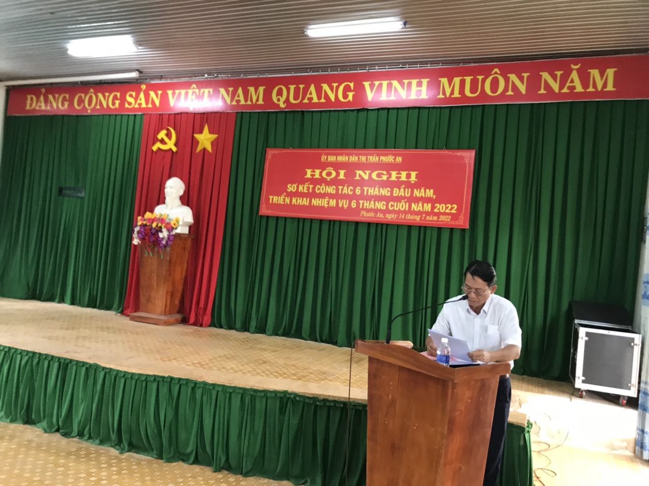 Uỷ Ban Nhân Dân Thị Trấn Phước An tổ chức Hội nghị sơ kết 6 tháng đầu năm và triển khai nhiệm vụ 6 tháng cuối năm 2022